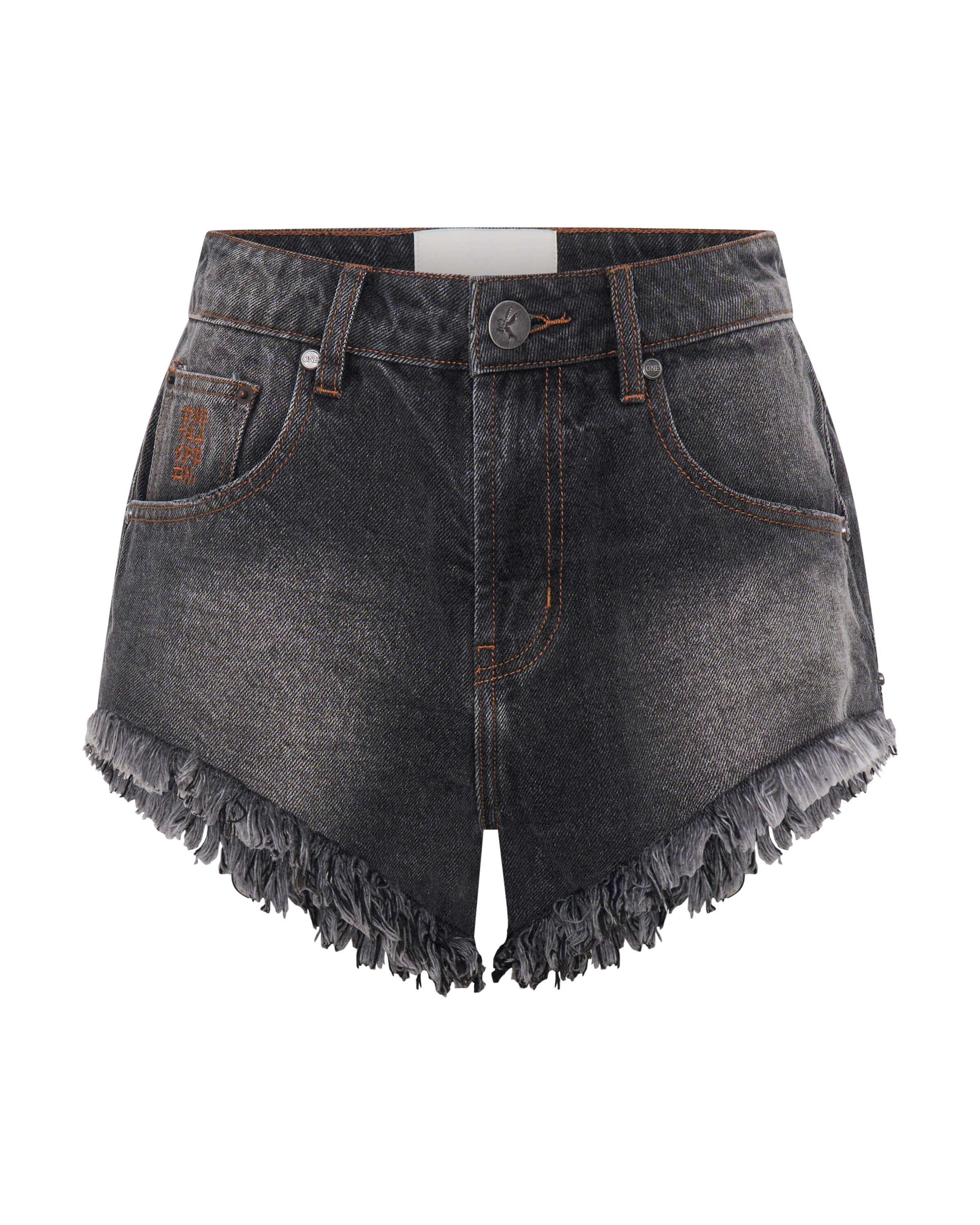 Renegades High Waist Denim Shorts - Worn Black | One Teaspoon USA