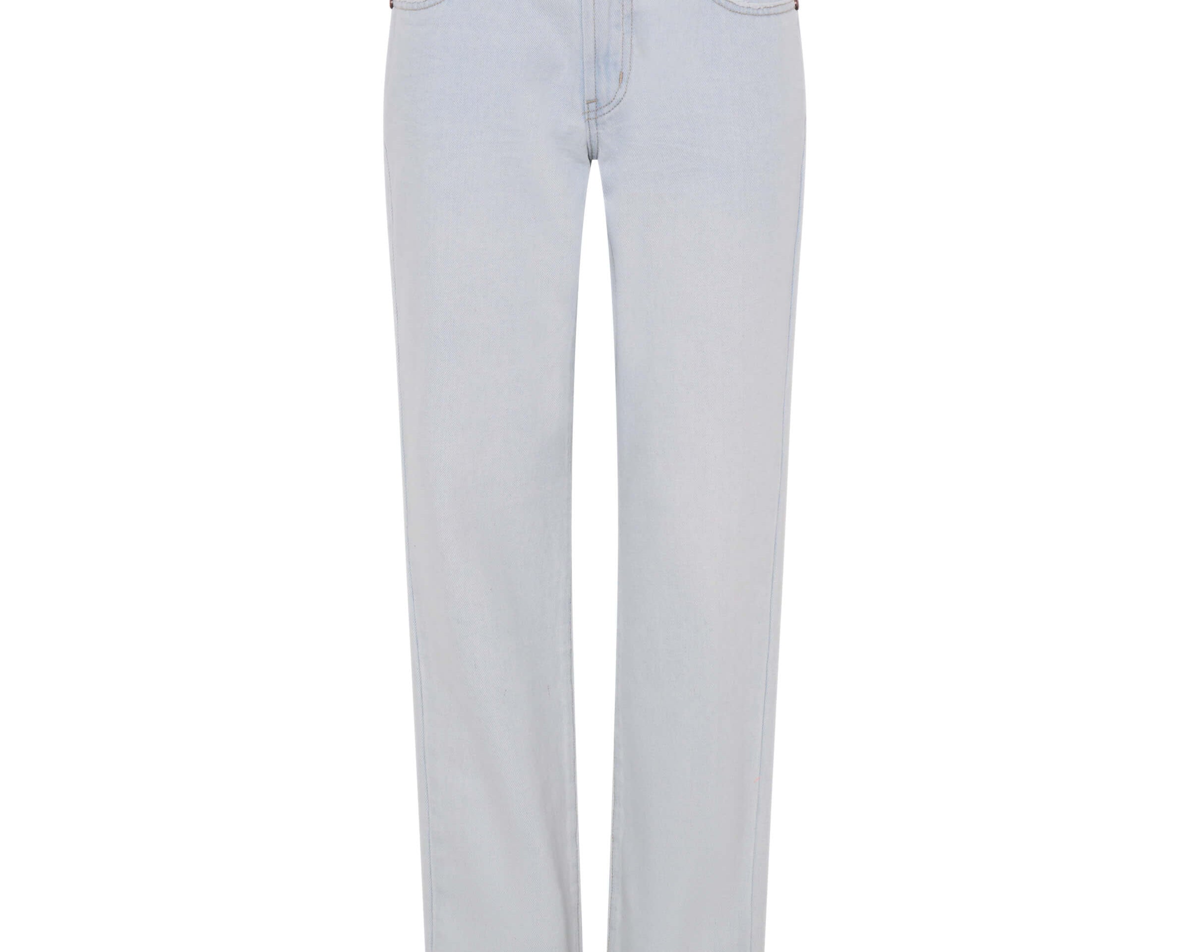 Truckers Mid Waist Straight Leg Denim Jeans - Bel Air Blue