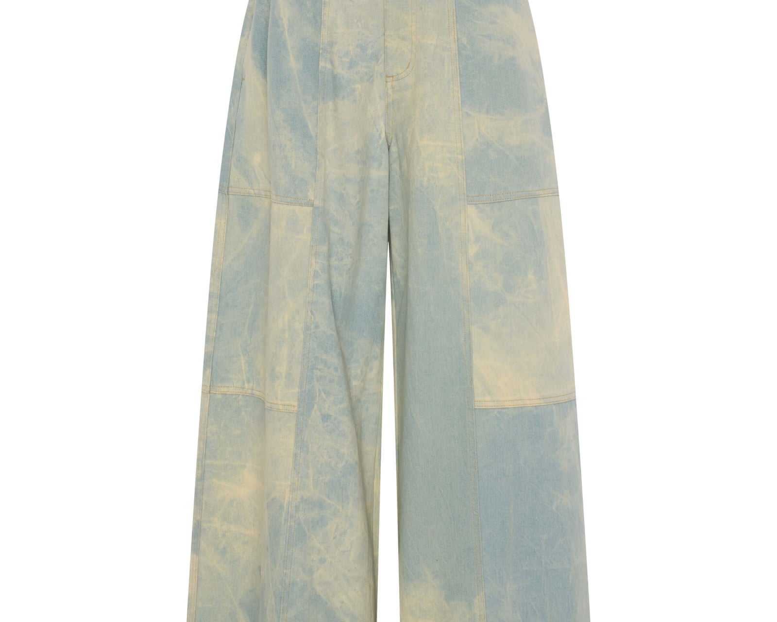 Palazzo Mid Waist Denim Jeans