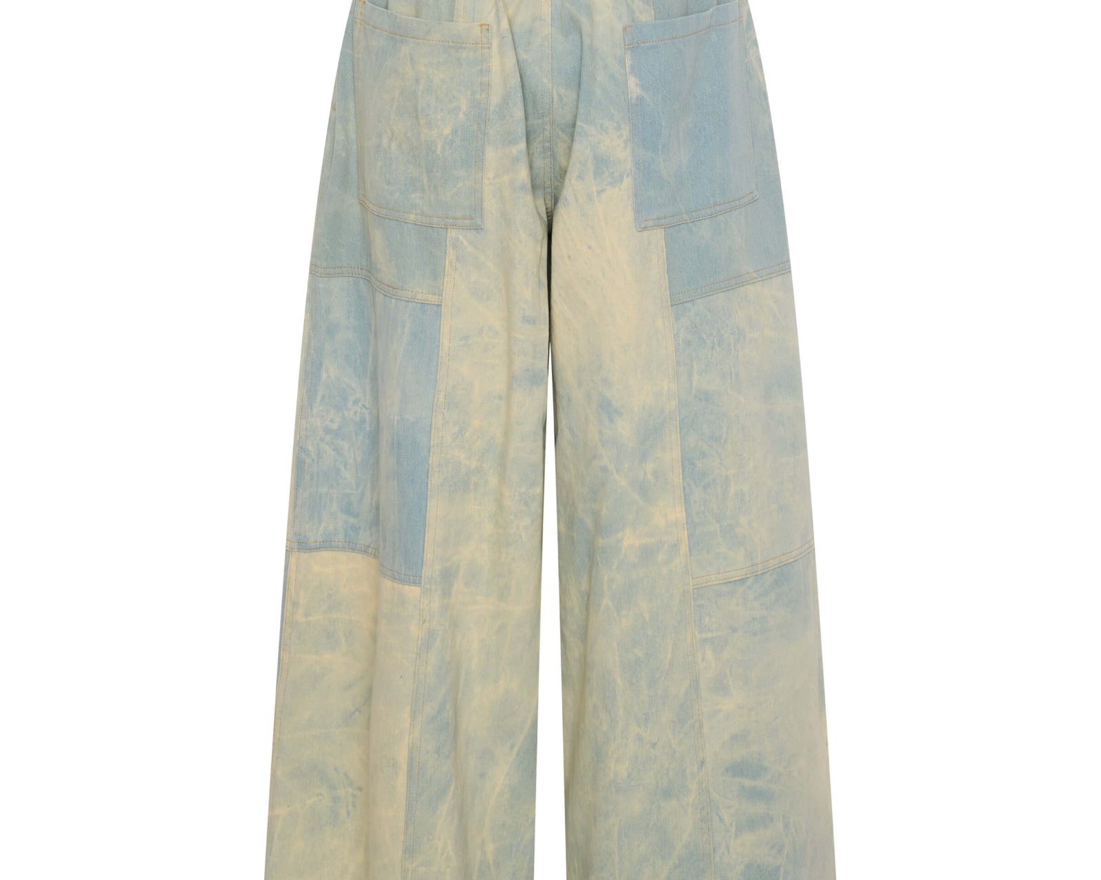 Palazzo Mid Waist Denim Jeans