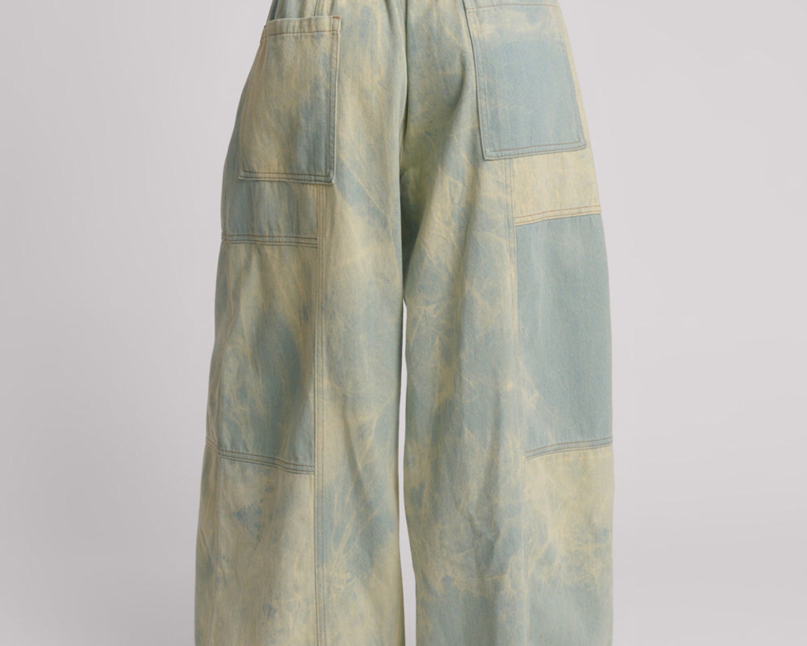 Palazzo Mid Waist Denim Jeans