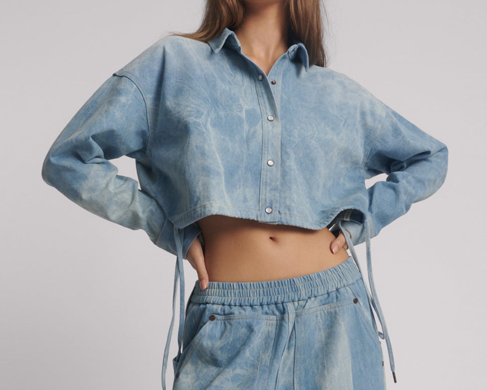 Denim Bubble Shirt - Cloudy Blue