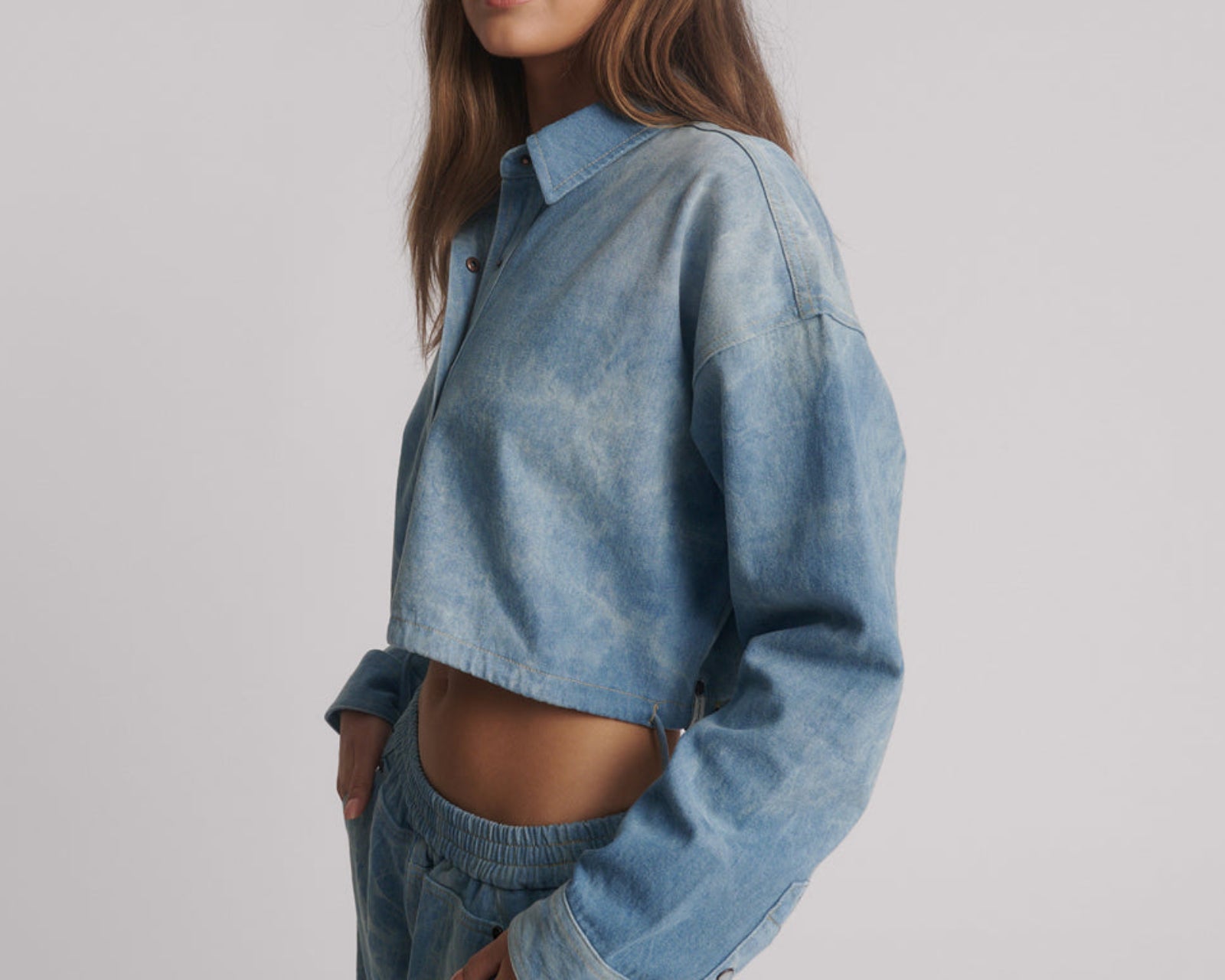 Denim Bubble Shirt - Cloudy Blue