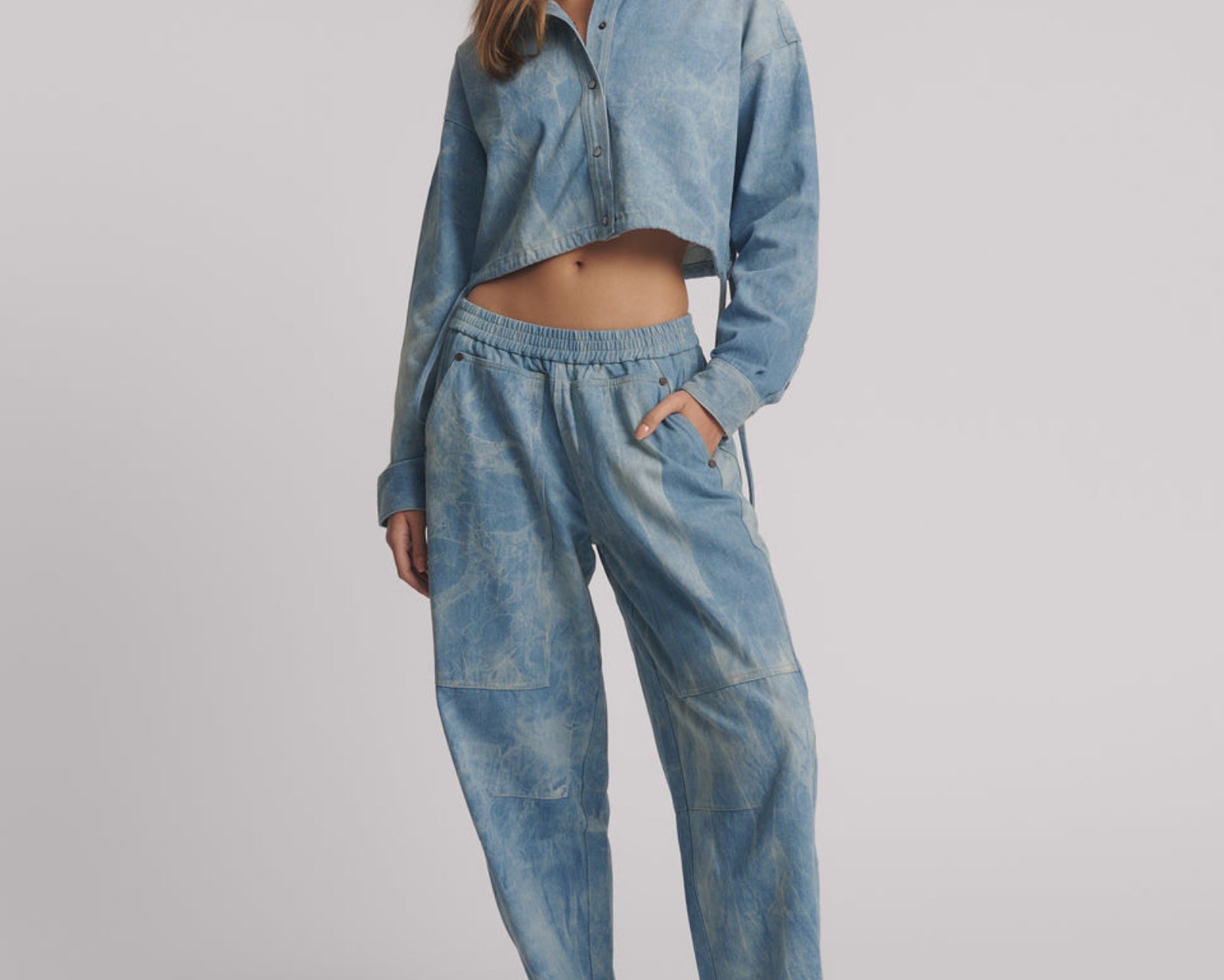 Denim Bubble Shirt - Cloudy Blue