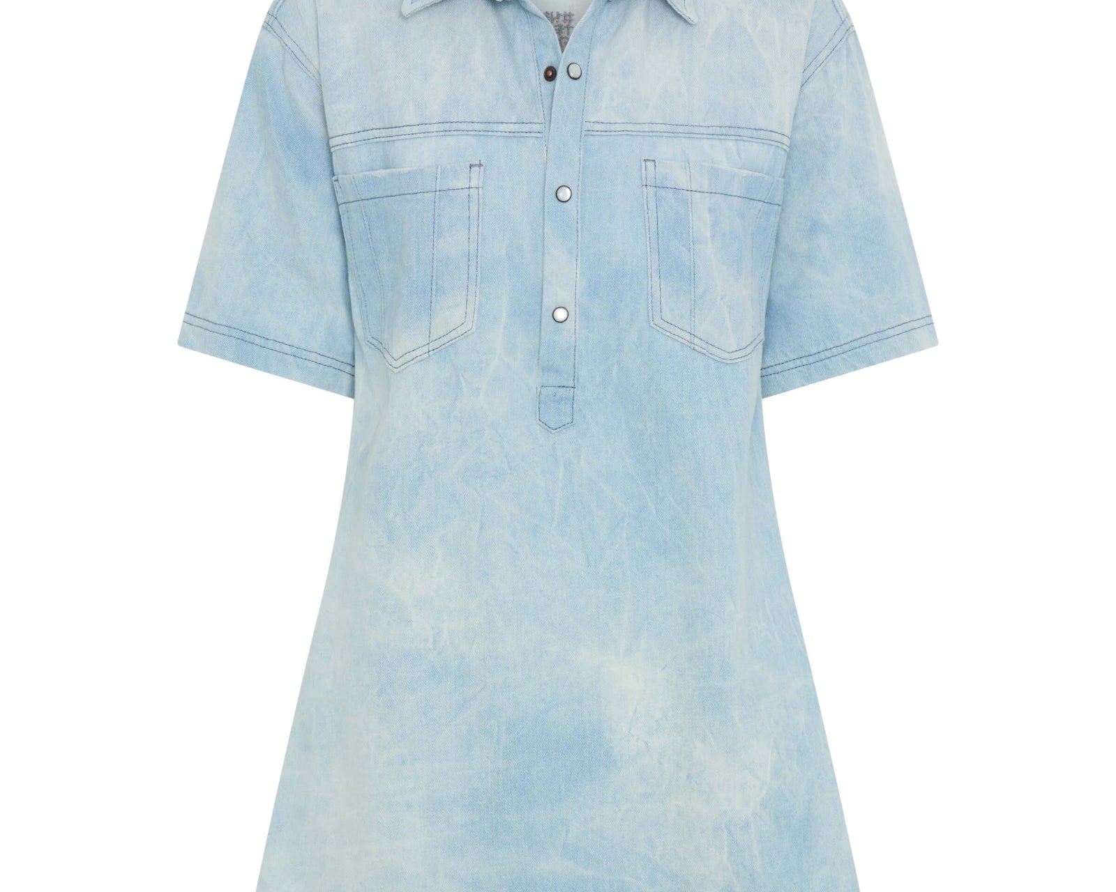 Pixie Denim Mini Shirt Dress - Cloudy Blue | One Teaspoon USA Pixie Denim Mini Shirt Dress - Cloudy Blue | One Teaspoon USA