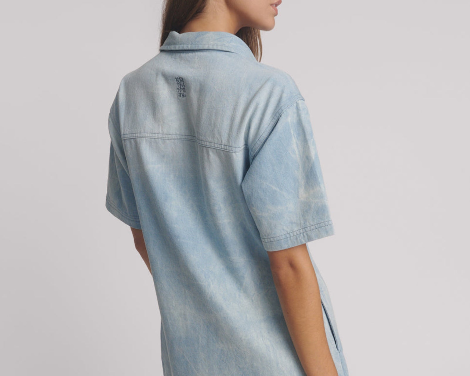 Pixie Denim Mini Shirt Dress - Cloudy Blue | One Teaspoon USA Pixie Denim Mini Shirt Dress - Cloudy Blue | One Teaspoon USA