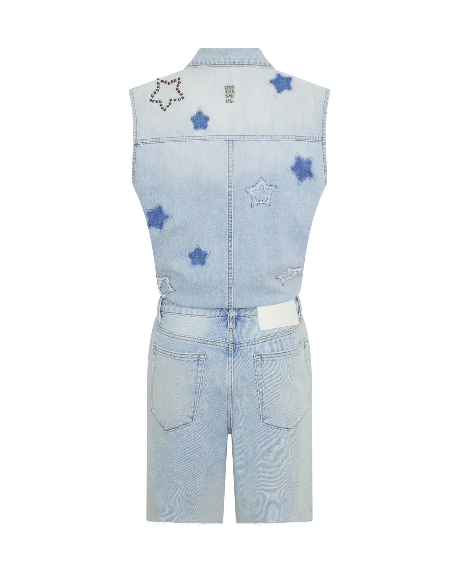 Jackson Boyfriend Mini Denim Jumpsuit - Soft Blue | One