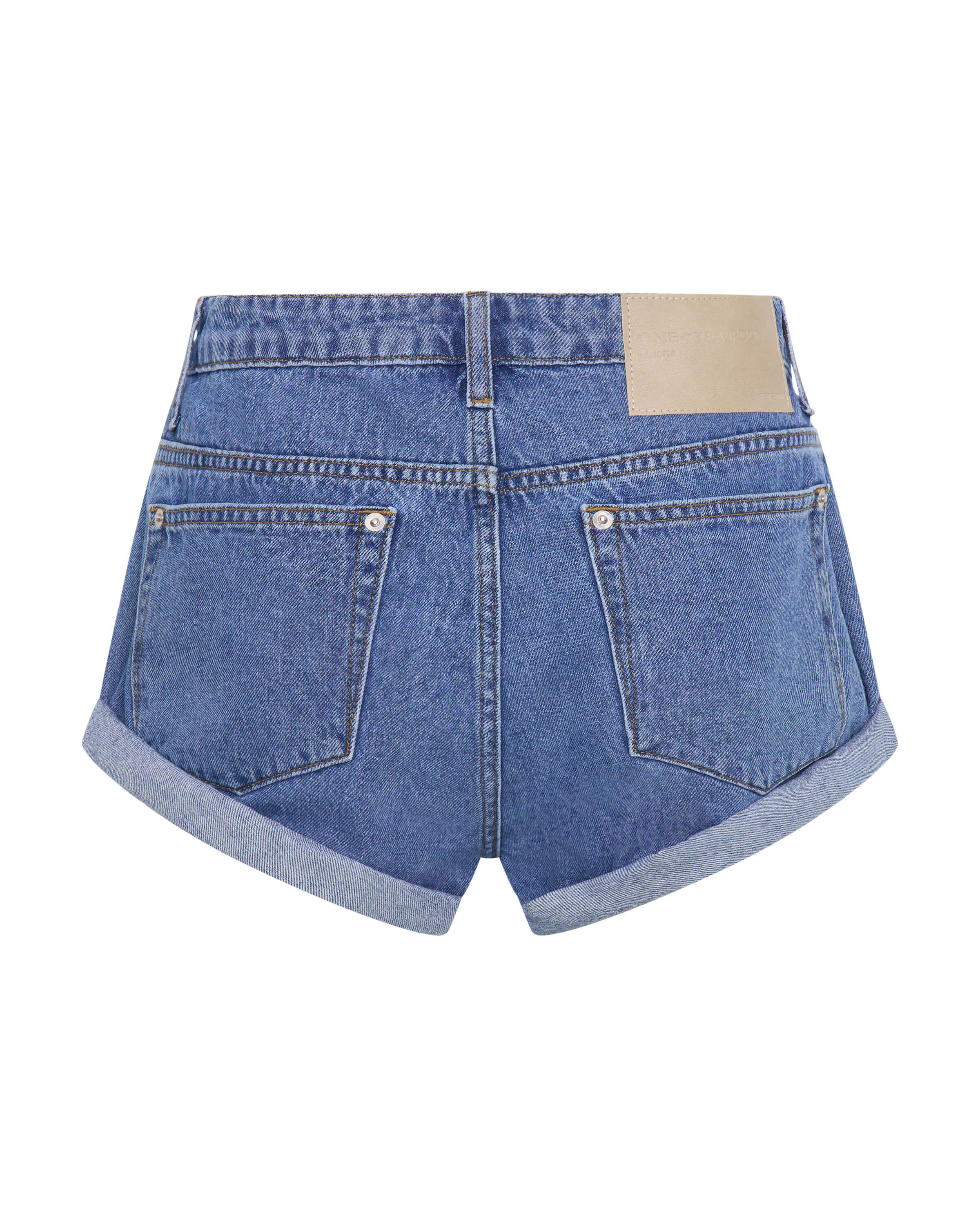 Blue Estate Bandit Low Waist Denim Shorts - Blue Estate | One