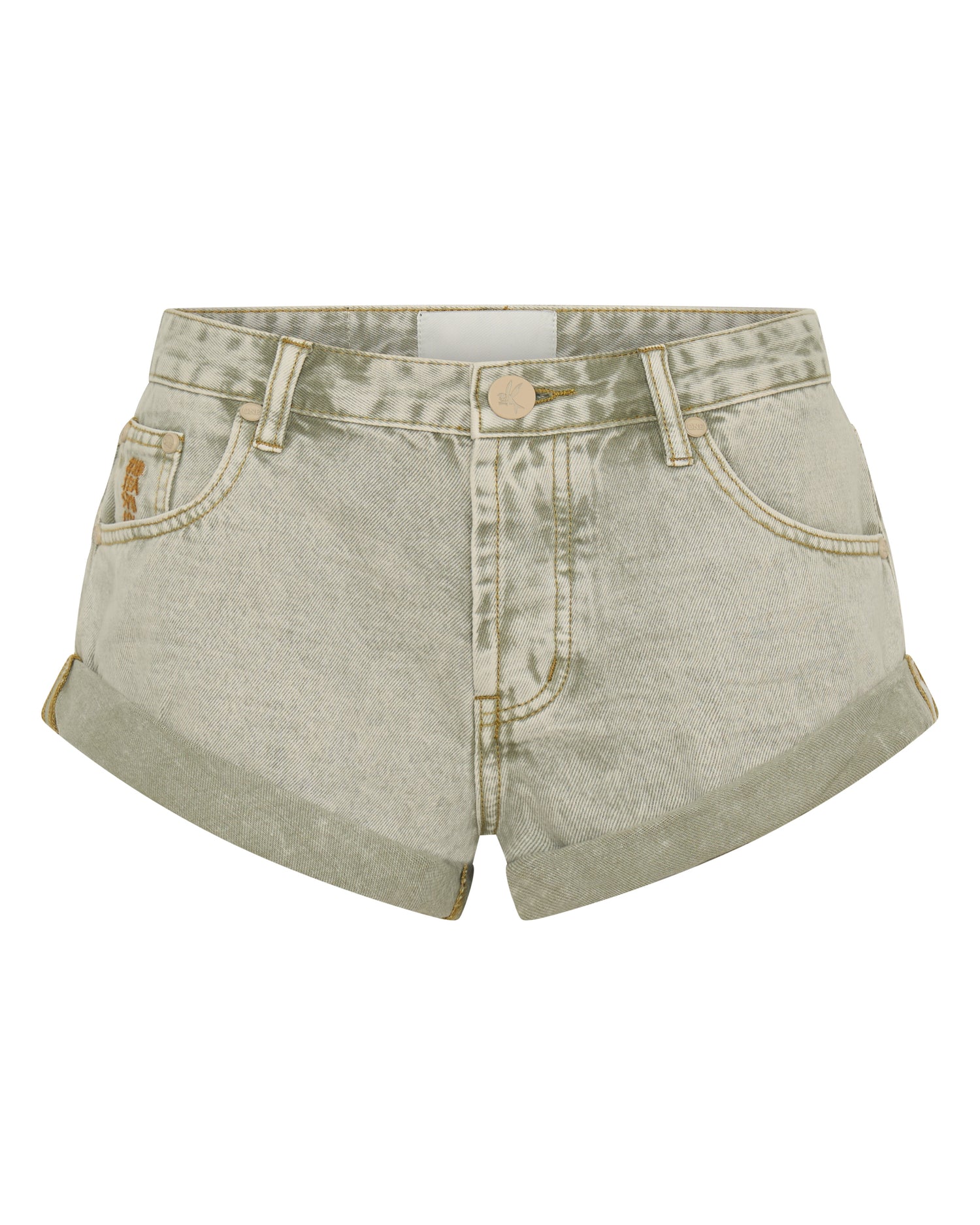 Bandits Low Waist Denim Shorts - Antique Khaki