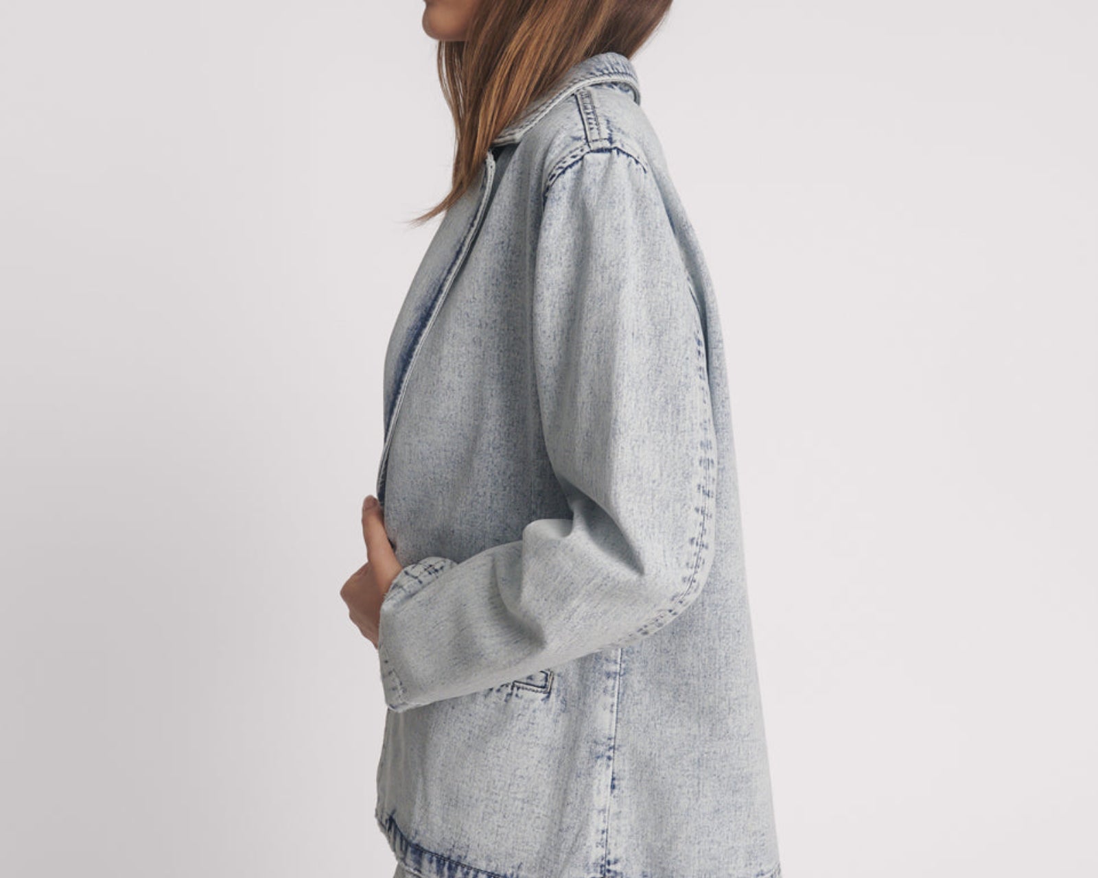 Boyfriend Denim Blazer - Bahama Blue