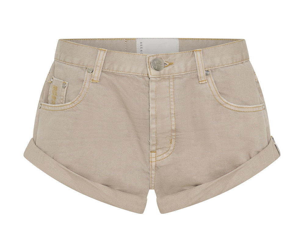 Bandits Low Waist Denim Shorts - Stone