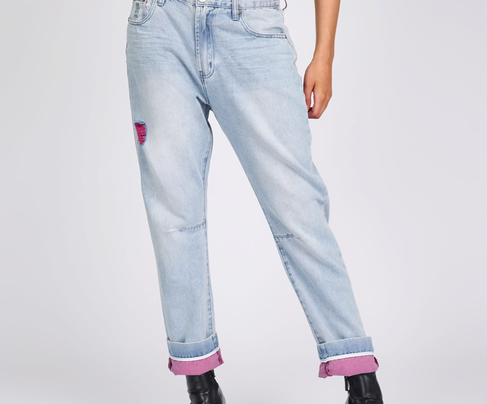 Bandits Low Waist Boyfriend Denim Jeans - Cheeky Blue