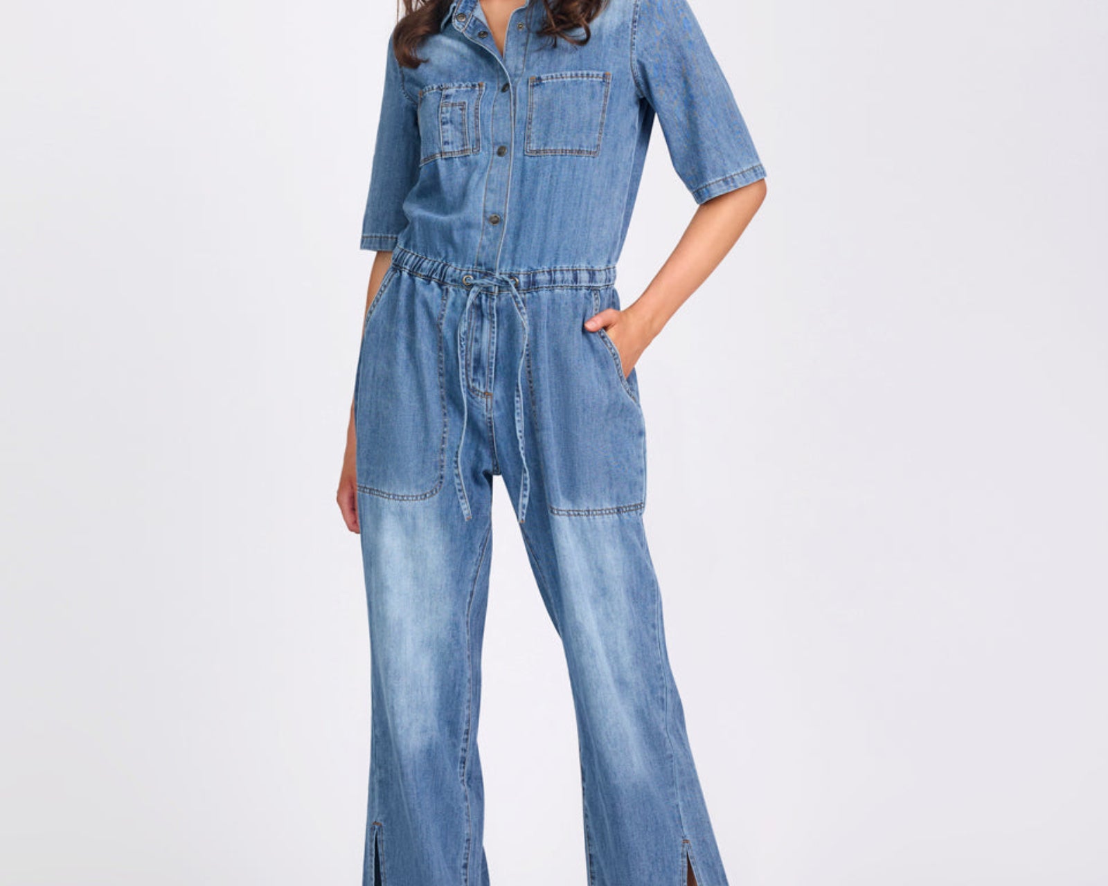 Veronica Denim Jumpsuit - Westland Blue