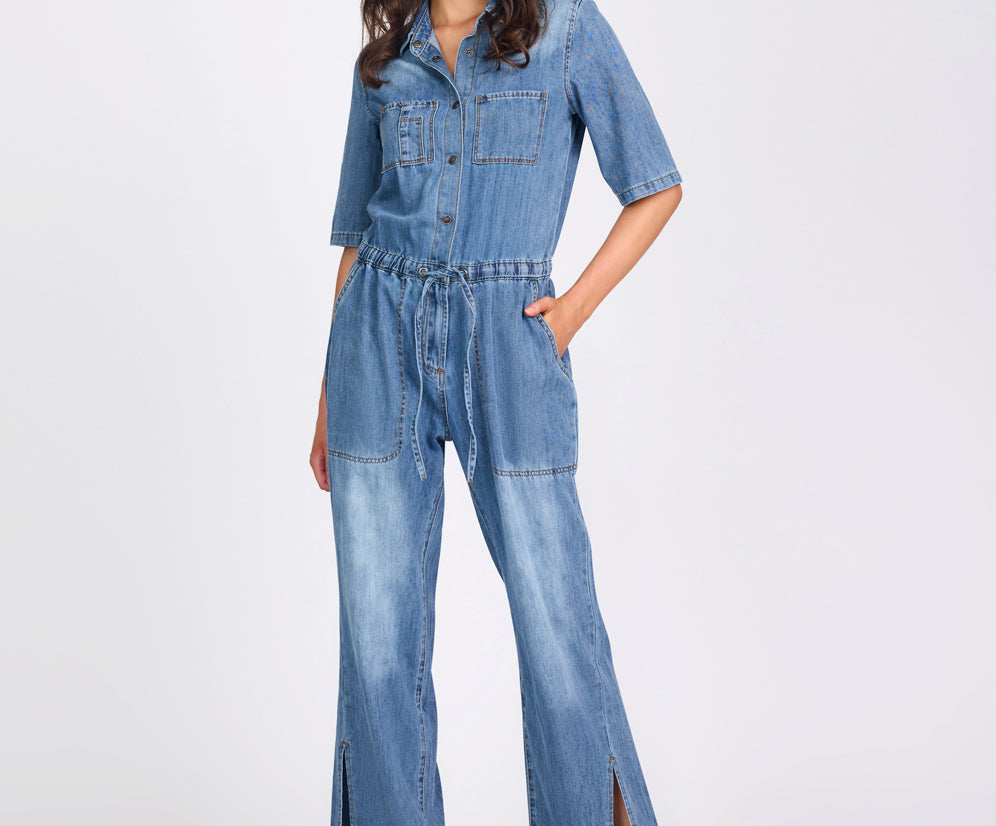 Veronica Denim Jumpsuit - Westland Blue