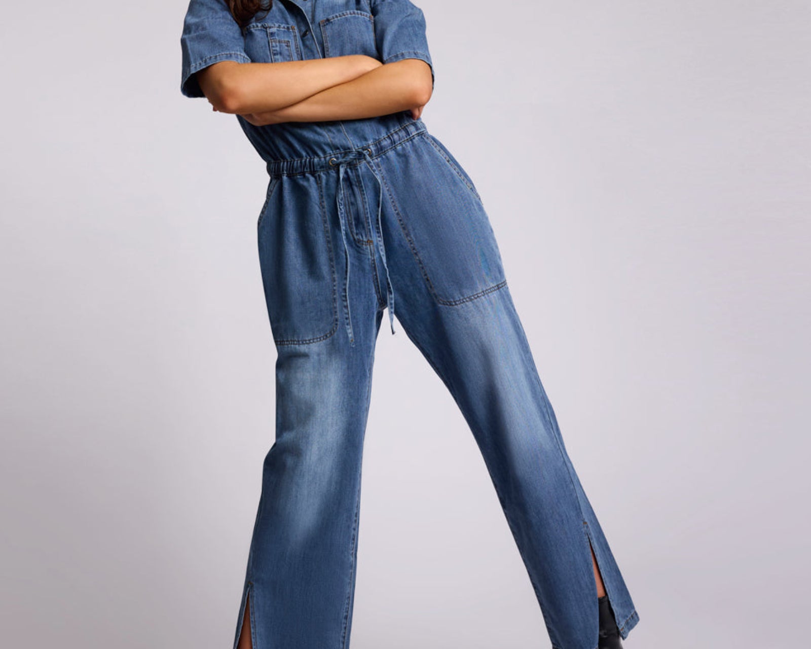 Veronica Denim Jumpsuit - Westland Blue