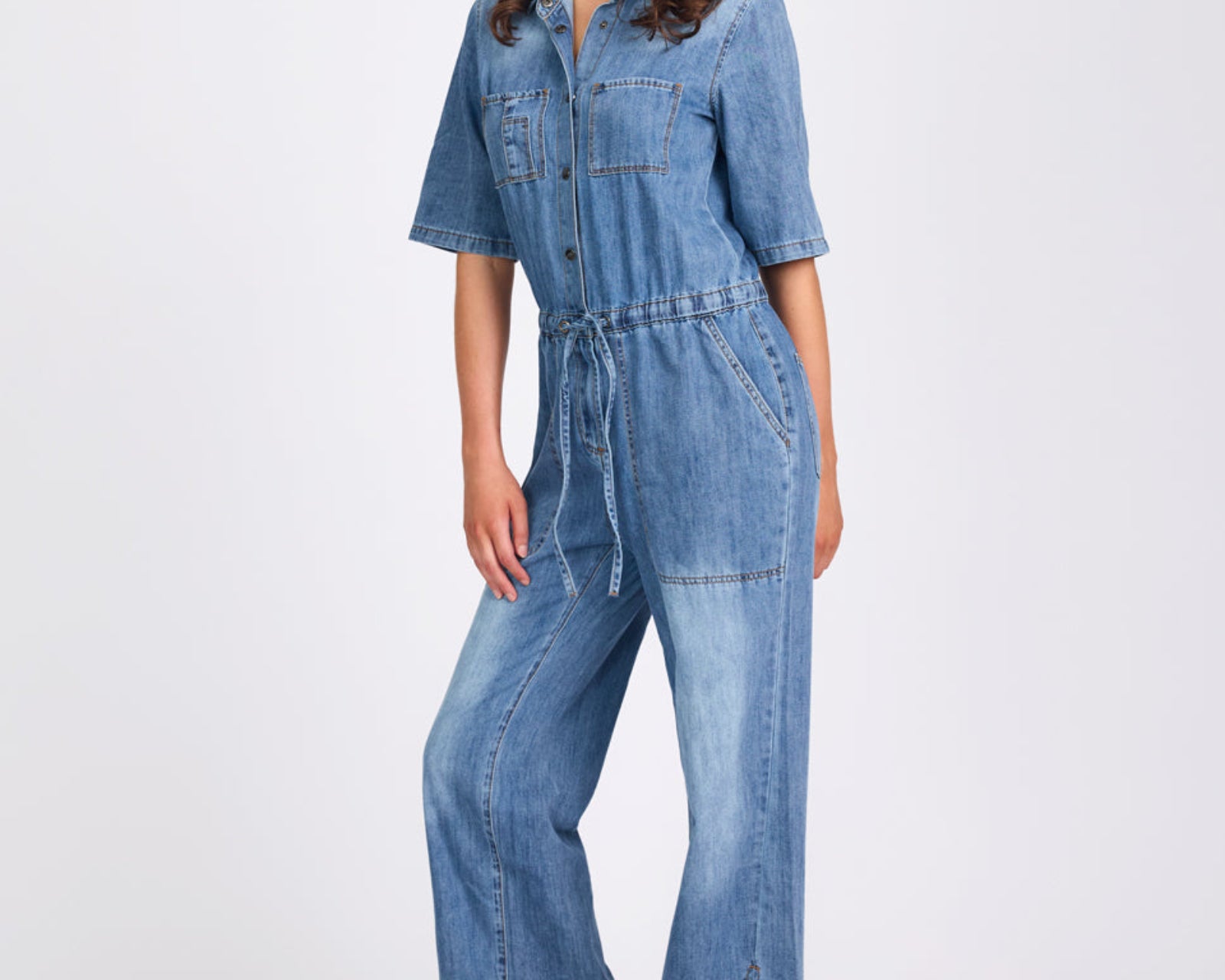 Veronica Denim Jumpsuit - Westland Blue