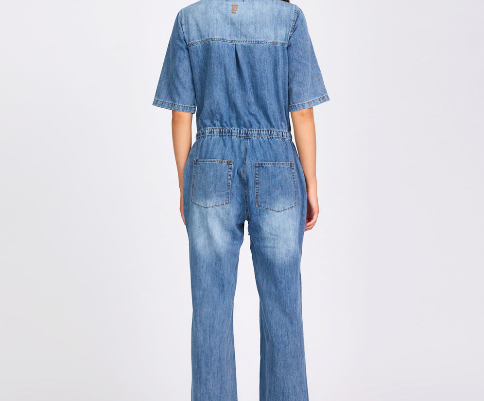 Veronica Denim Jumpsuit - Westland Blue
