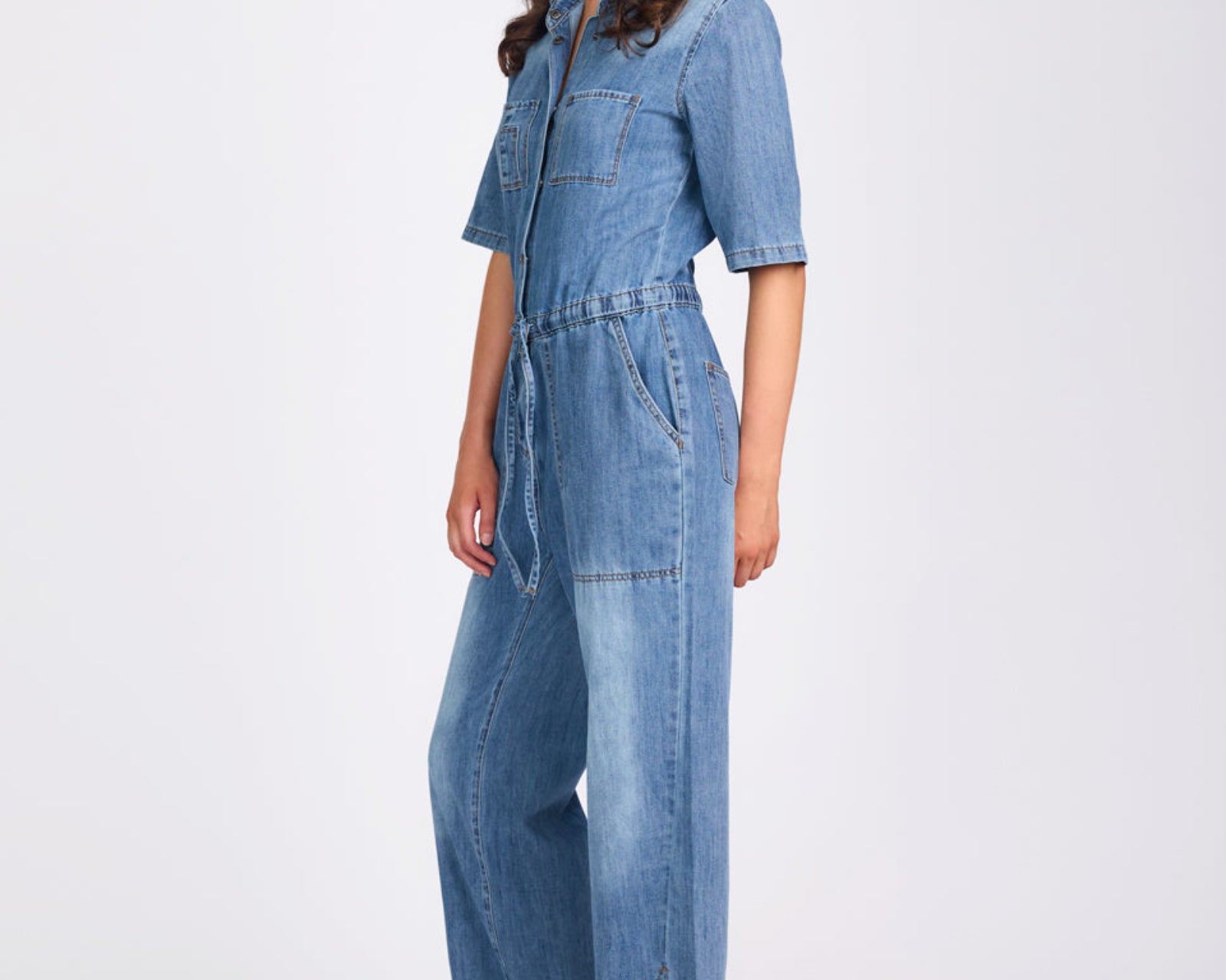 Veronica Denim Jumpsuit - Westland Blue