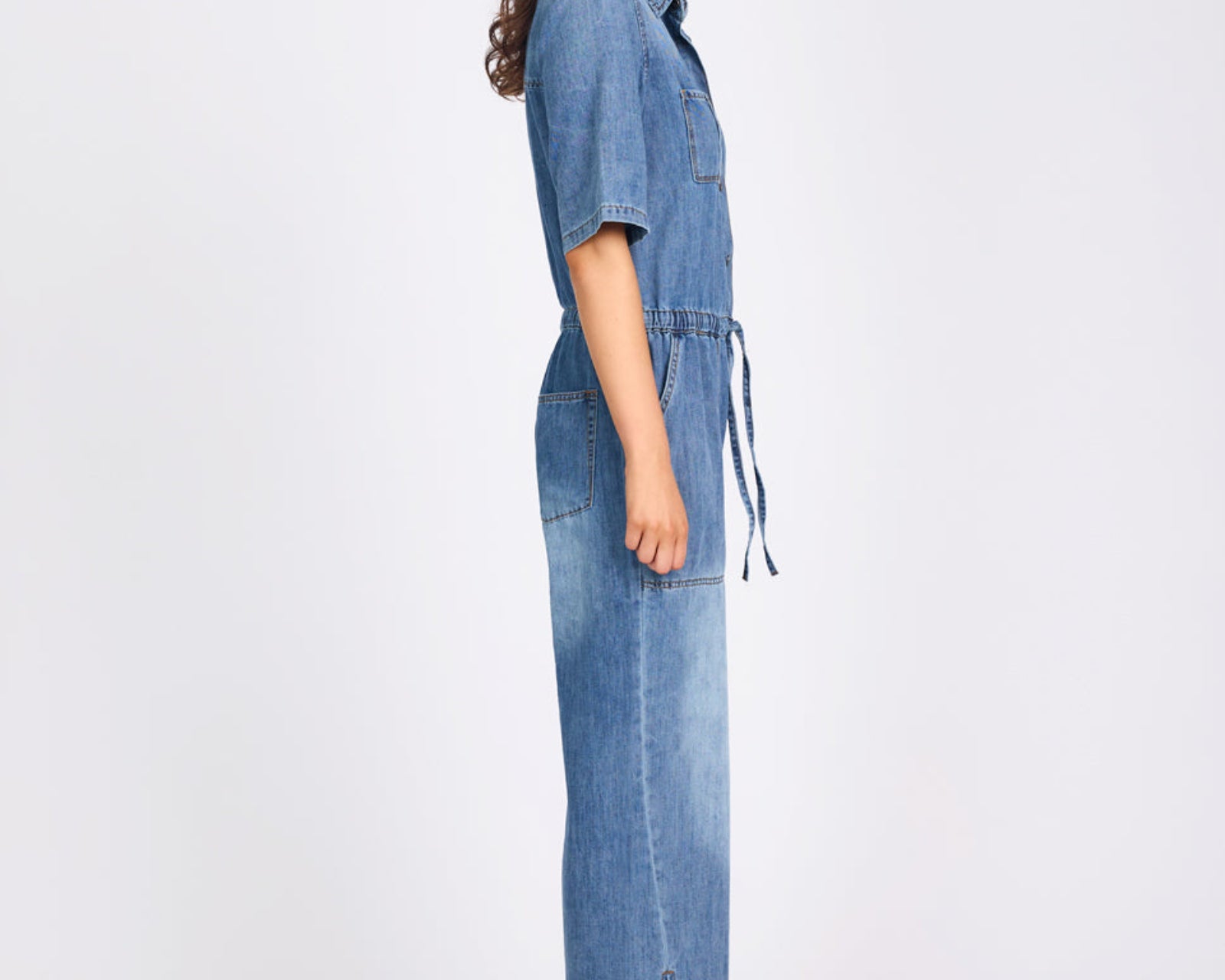 Veronica Denim Jumpsuit - Westland Blue
