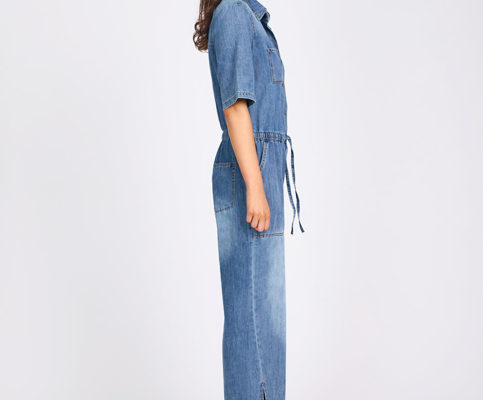 Veronica Denim Jumpsuit - Westland Blue
