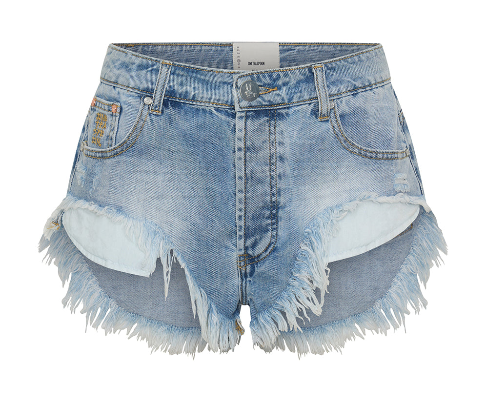 Rollers Low Waist Denim Shorts - Santa Cruz Blue