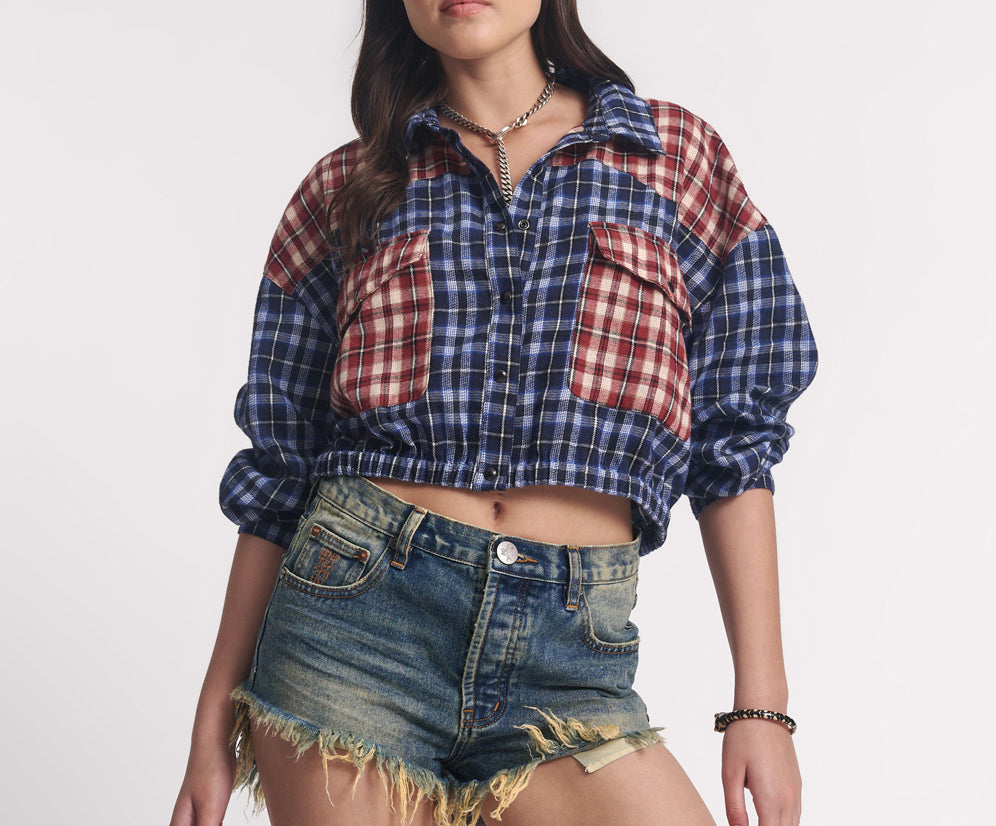 Outlaws Low Waist Mid Length Denim Shorts - Phoenix Blue
