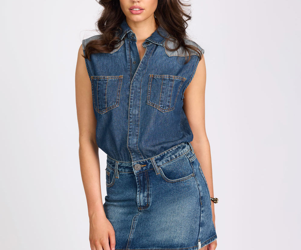 Sloane Denim Dress - Phoenix Blue