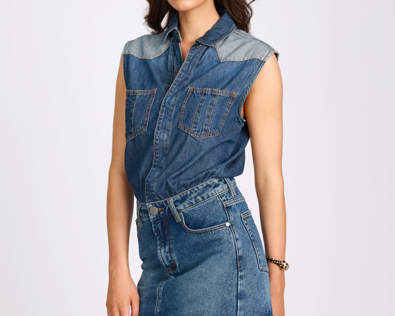 Sloane Mini Denim Dress - Phoenix Blue