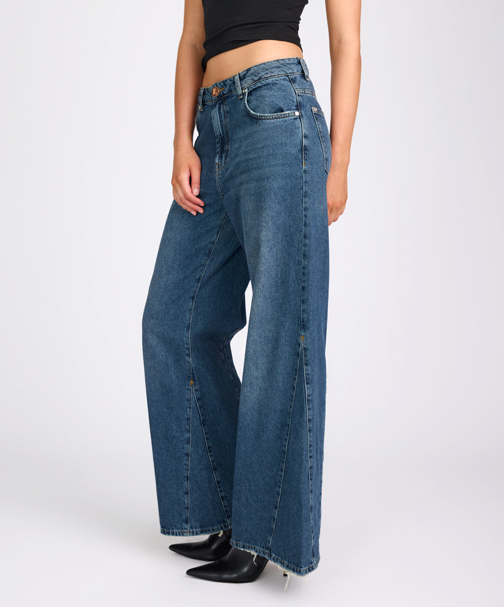 Cruisers Mid Waist Bootcut Flare Denim Jeans - Colorado Blue