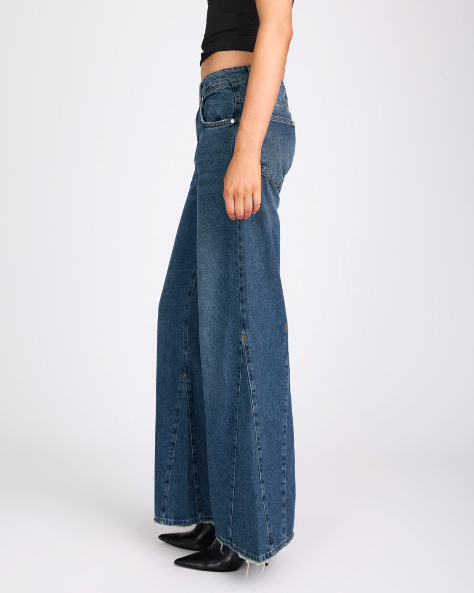 Cruisers Mid Waist Bootcut Flare Denim Jeans - Colorado Blue | One