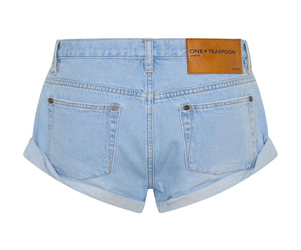 Bandits Low Waist Denim Shorts - Best Blue