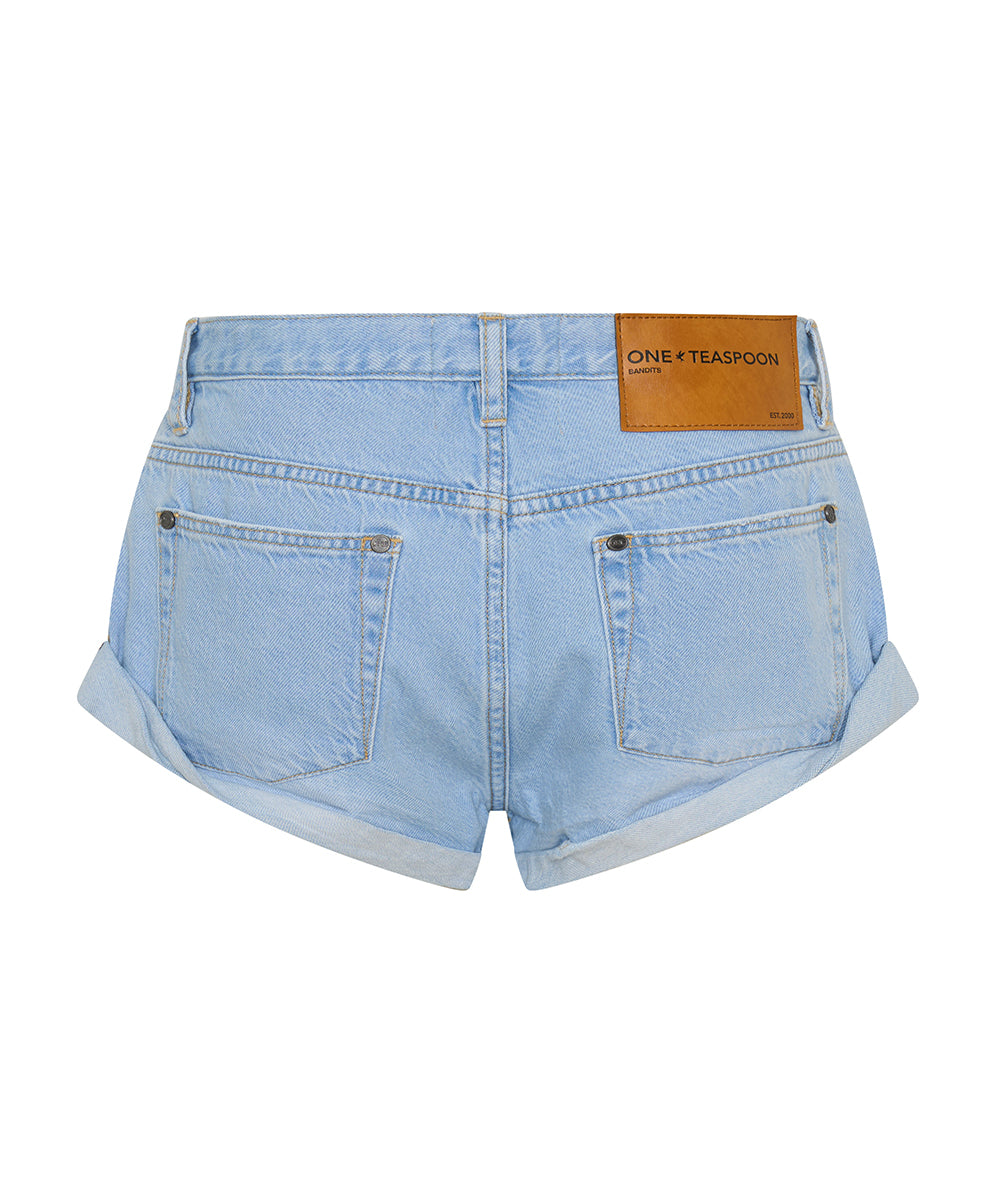 Women's Denim Shorts Bandits Low Waist Denim Shorts - Best Blue