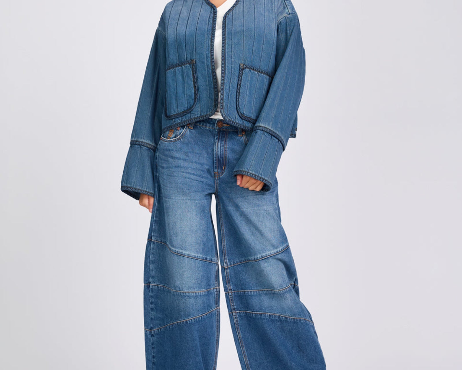 Denim Wadded Jacket - Deep Pacifica Blue