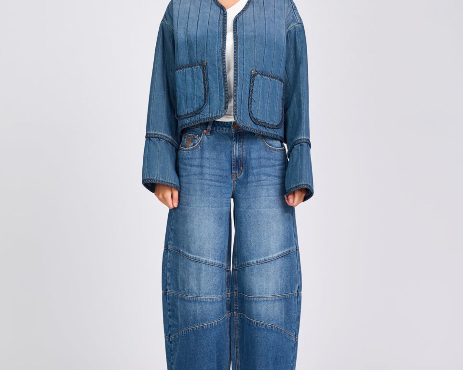 Denim Wadded Jacket - Deep Pacifica Blue