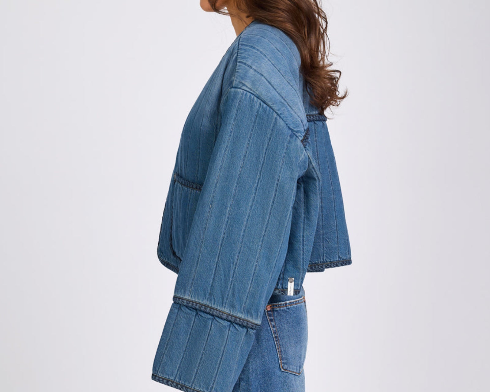 Denim Wadded Jacket - Deep Pacifica Blue