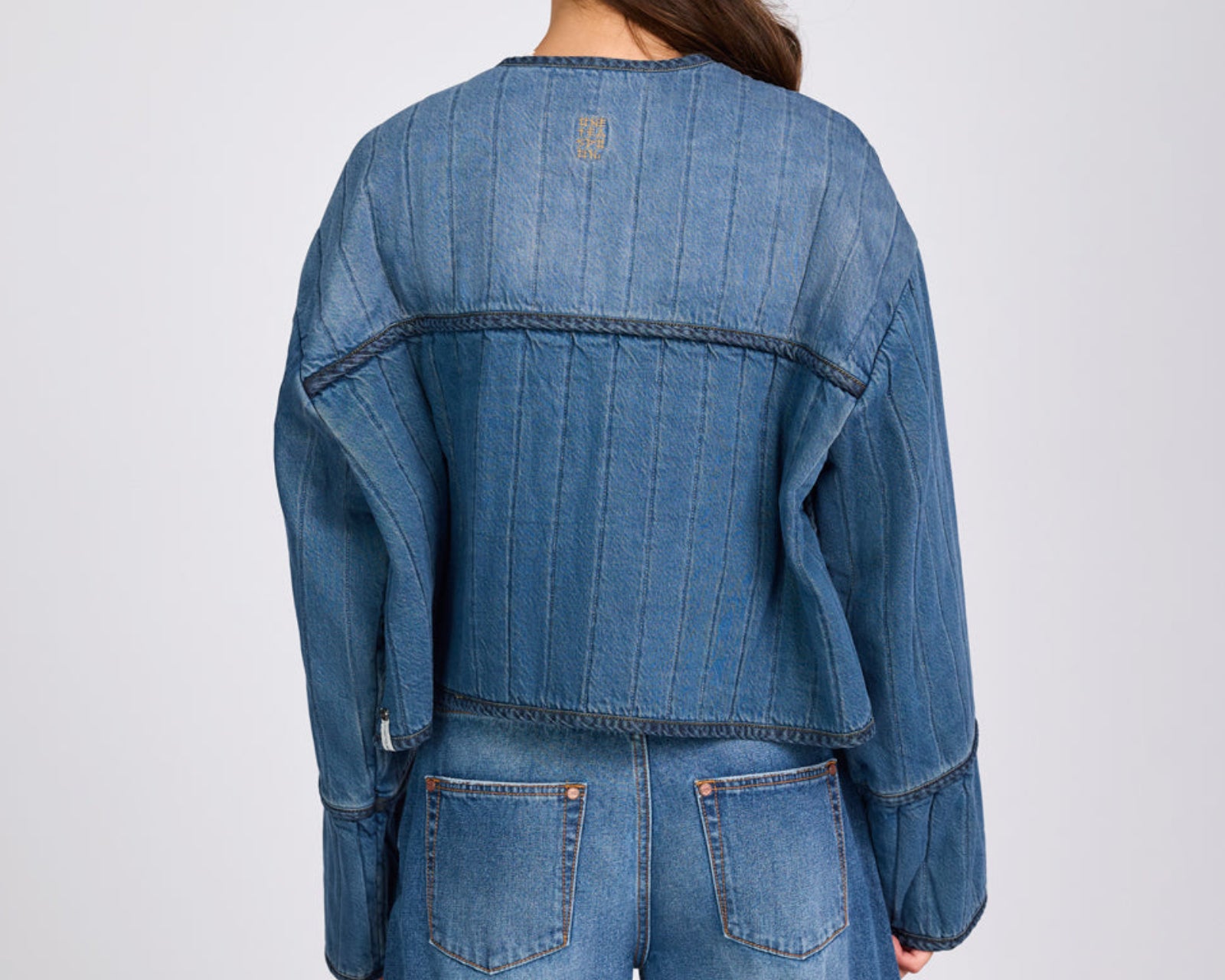 Denim Wadded Jacket - Deep Pacifica Blue
