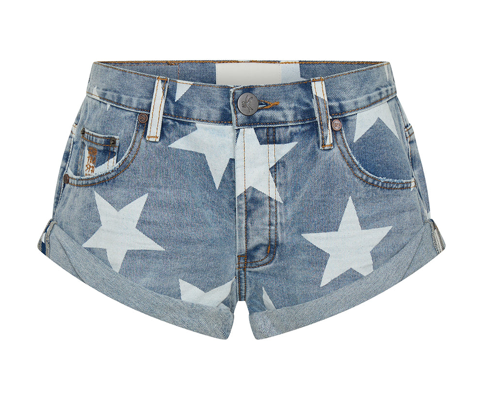 Bandits Low Waist Denim Shorts - Starwash Blue