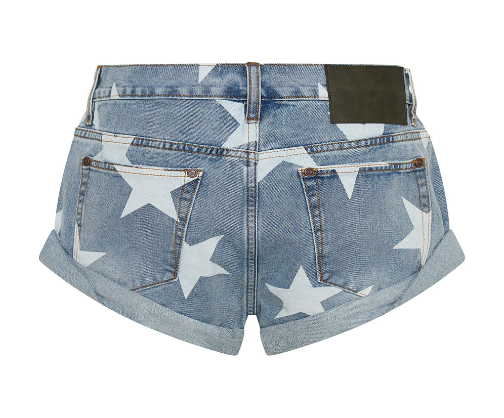 Bandits Low Waist Denim Shorts - Starwash Blue