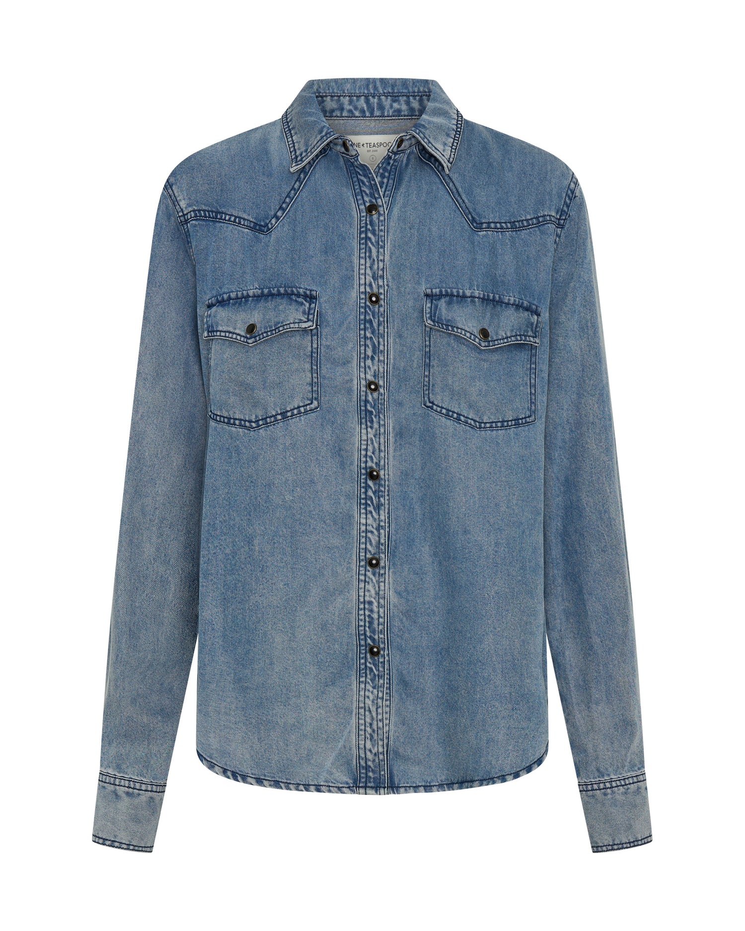 Women's Tops, Tees and Shirts Tencel Western Shirt - Blue