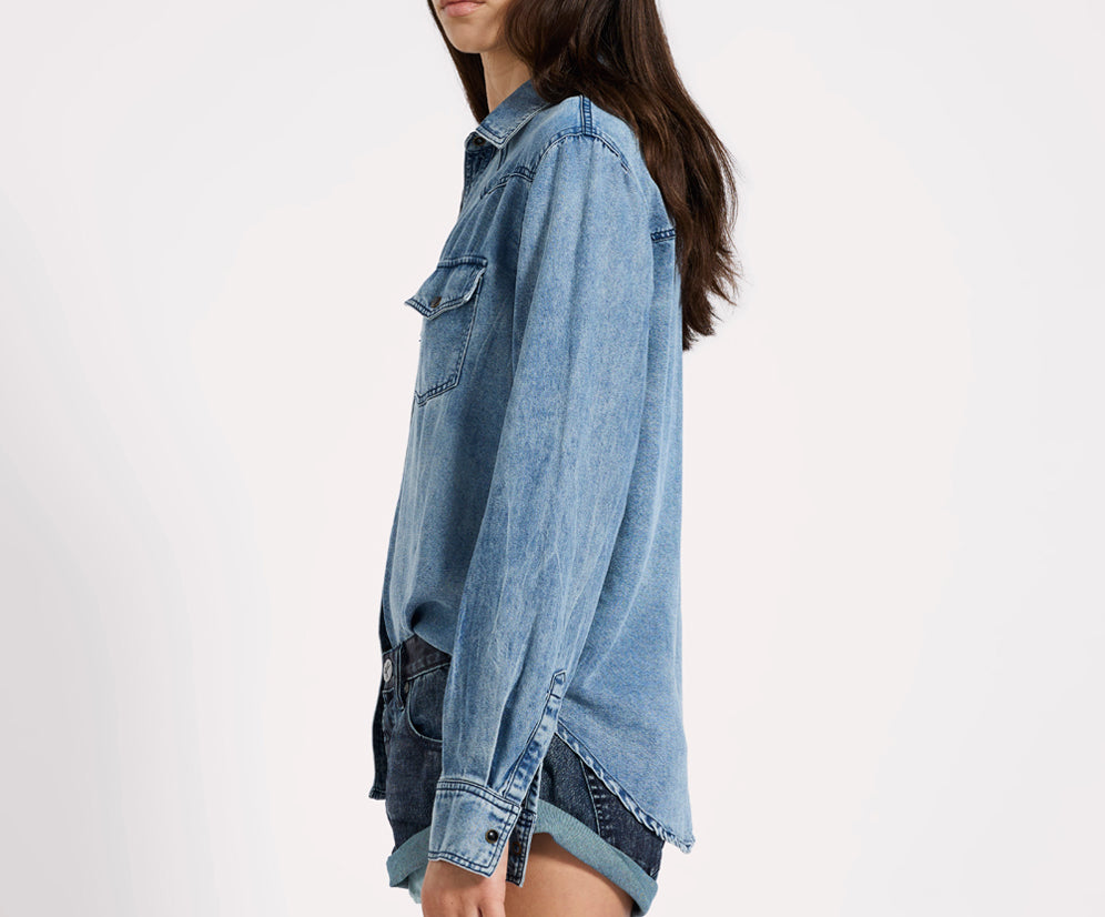 Tencel Western Shirt - Blue
