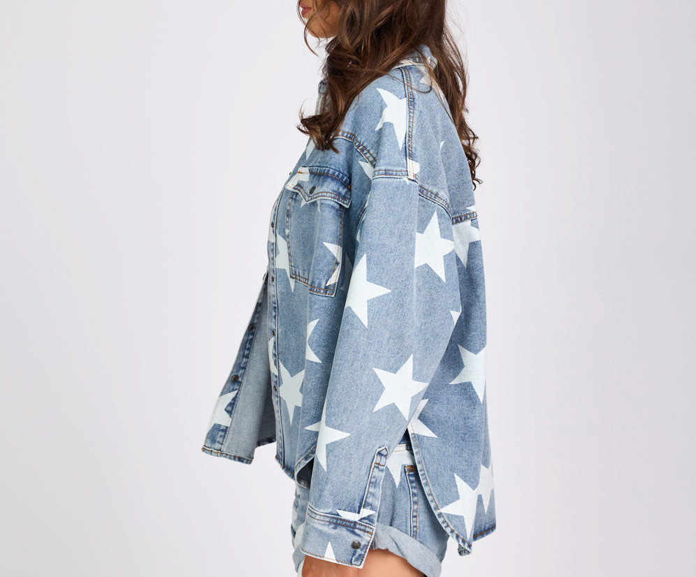 Daria Denim Shacket - Starwash