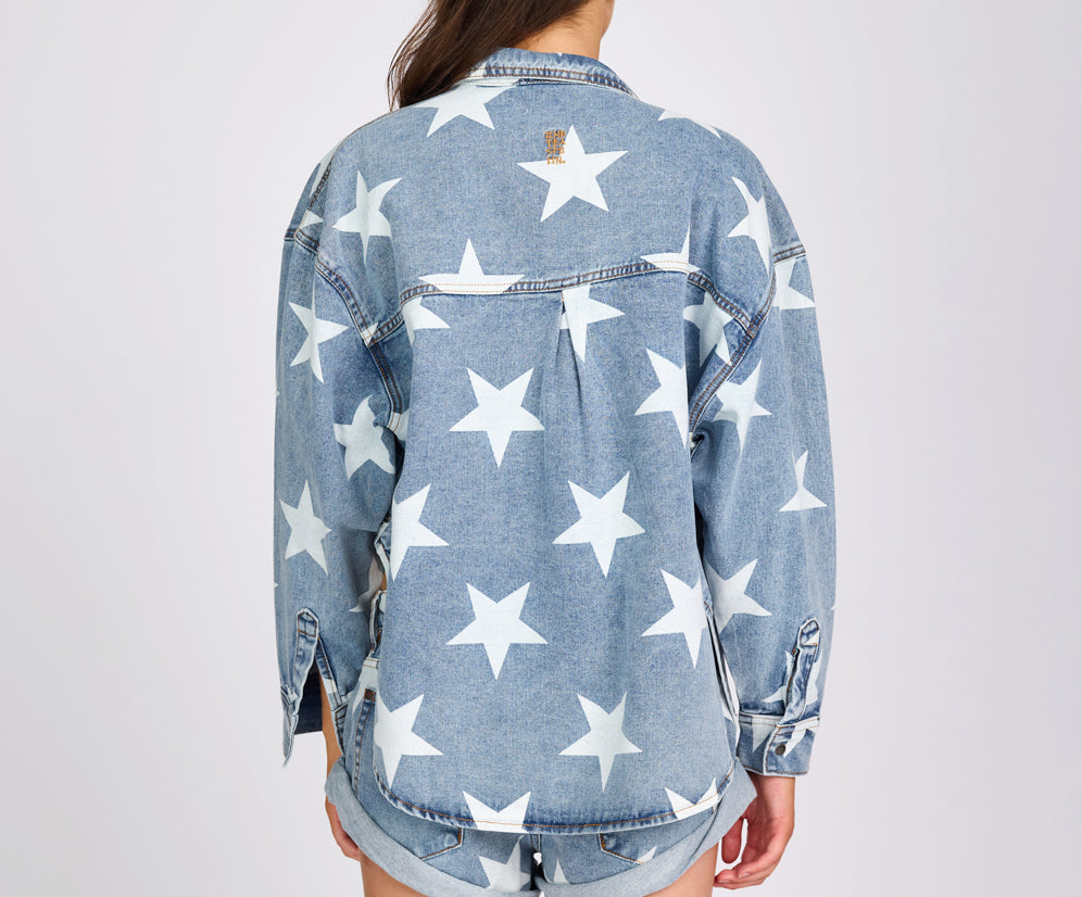 Daria Denim Shacket - Starwash