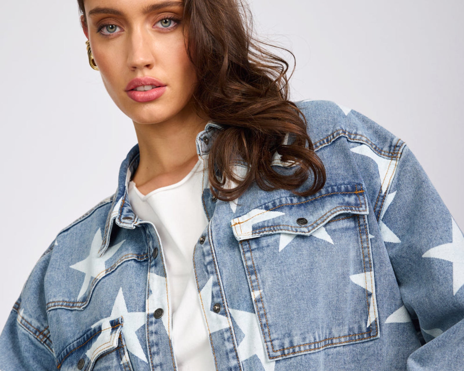 Daria Denim Shacket - Starwash