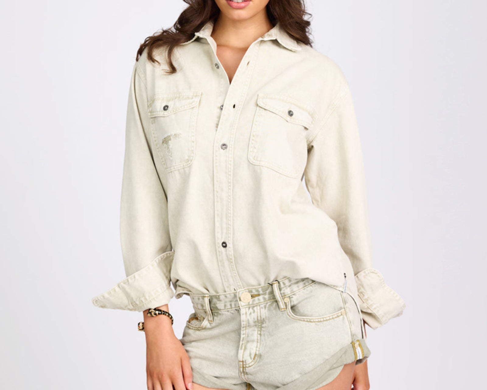 Everyday Denim Shirt - Antique White
