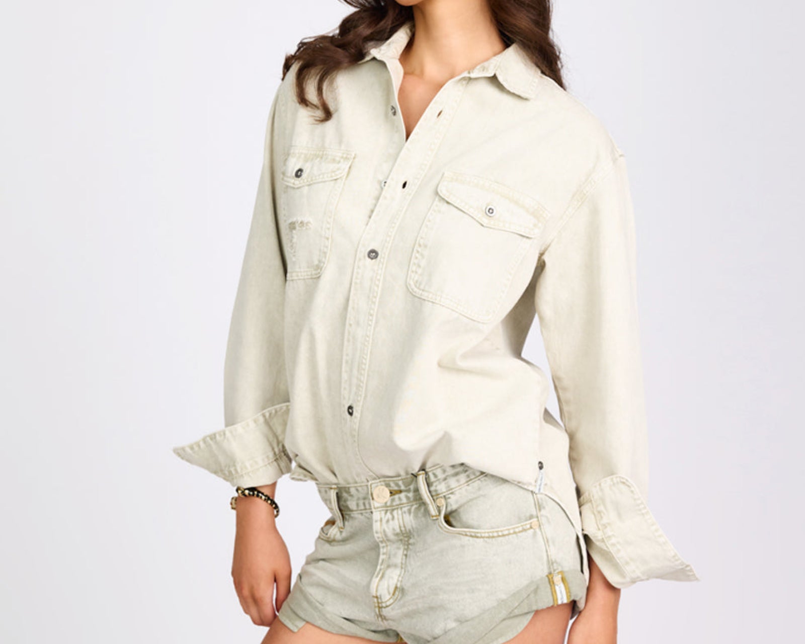 Everyday Denim Shirt - Antique White