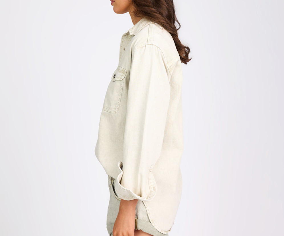 Everyday Denim Shirt - Antique White