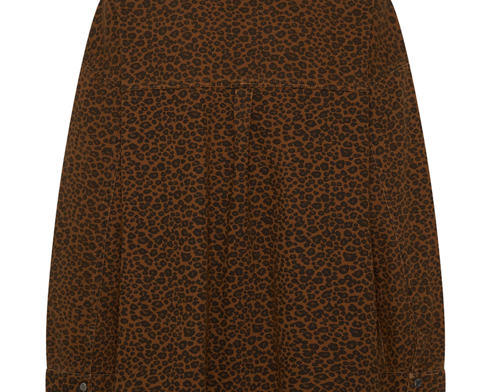 Longline Denim Jacket - Cheetah Print