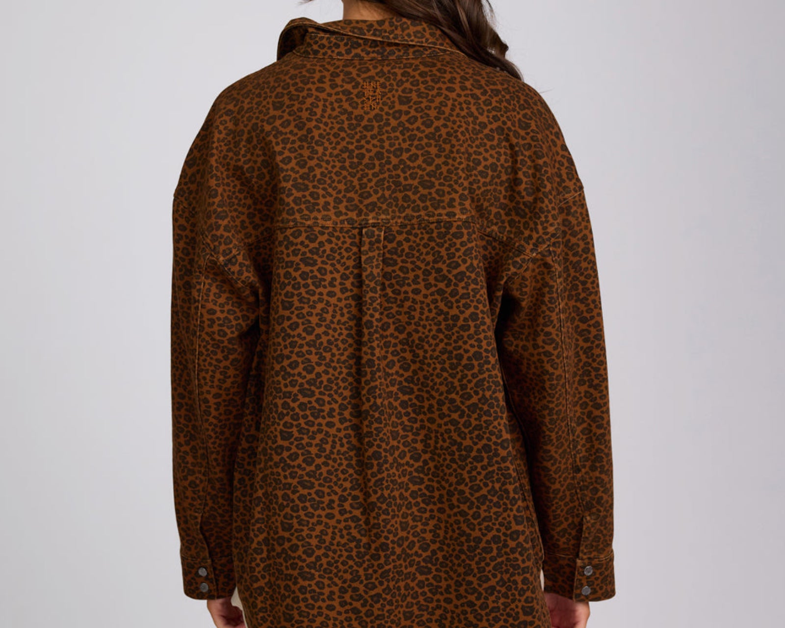 Longline Denim Jacket - Cheetah Print