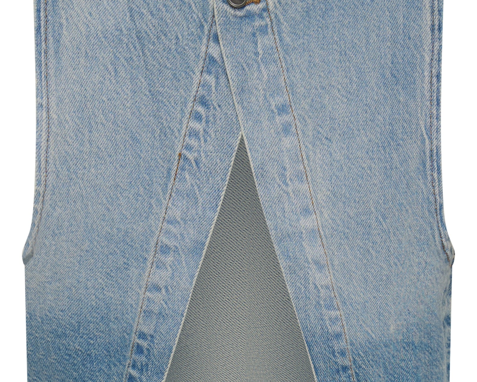 Star Cropped Denim Top - Pacifica Blue