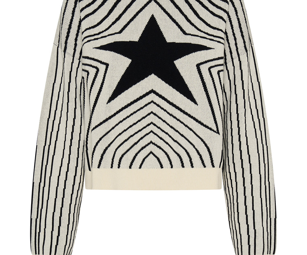Star Gazing Knitted Sweater - Mono Print